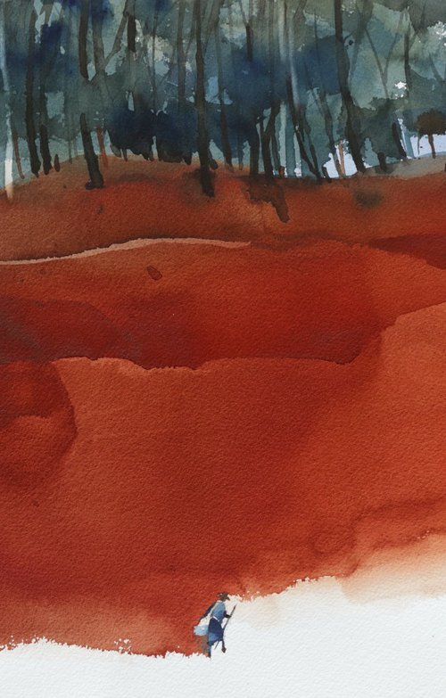 Steps and layers of red earth by Prashant Prabhu