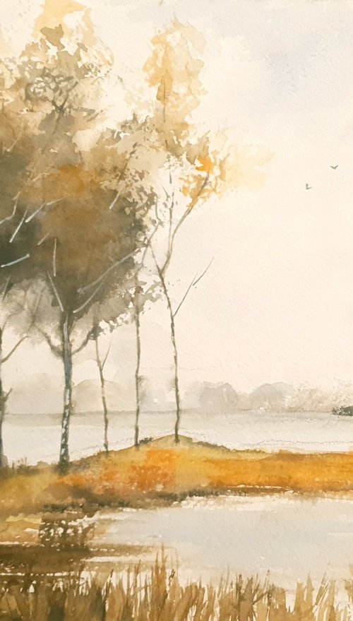 Lakeside Trees by Charles Pierson