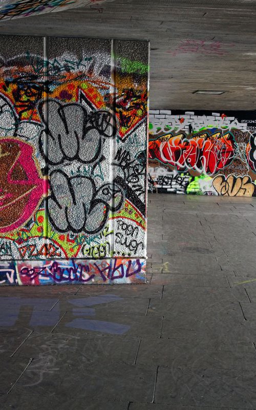 South Bank Graffiti 03, London by Paula Smith