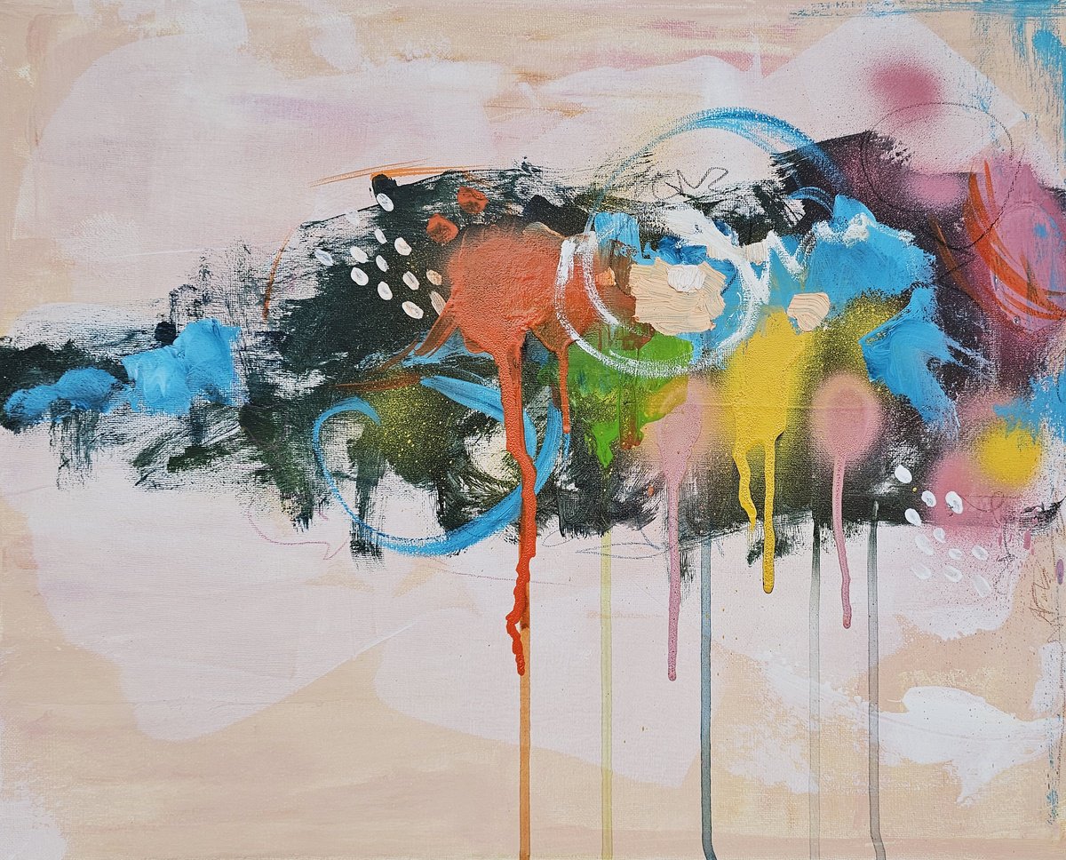 Abstract Painting By Evgenia Smirnova, 20 X 16, The Colors Of Happiness N4, Original Artwork