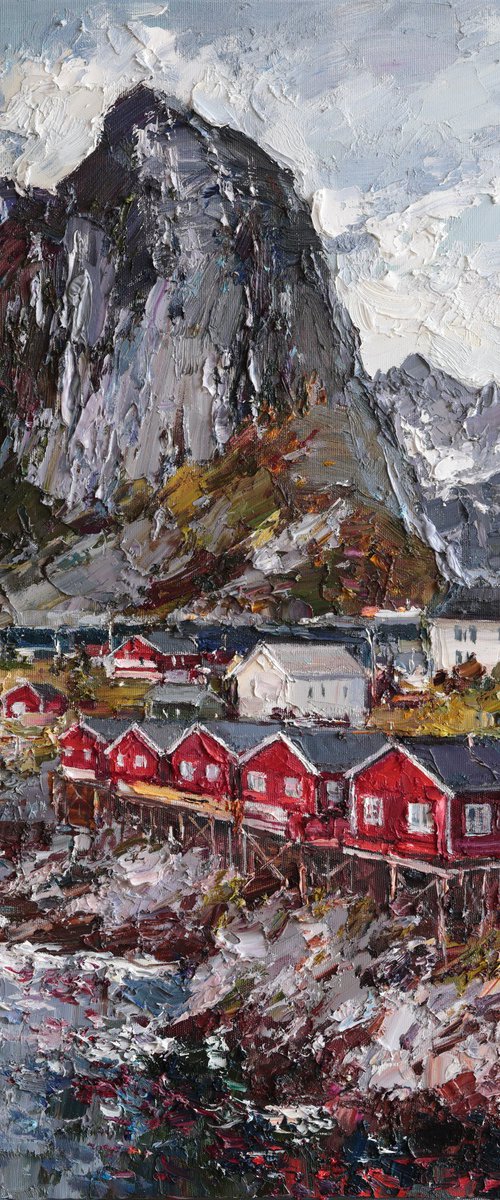 Red Houses of Lofoten by Anastasiia Valiulina