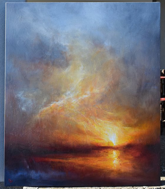 " When the evening speaks a thousand words "  W 110 x H 130 cm , SPECIAL PRICE !!!