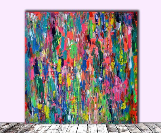 Gypsy skirt - XL Large Modern Abstract Big Painting - Ready to Hang, Office, Hotel and Restaurant Wall Decoration