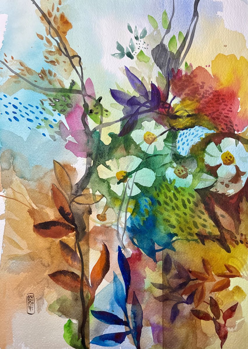 Impressionistic Watercolour , Dove Nasce Il Silenzio By Alessandro Andreuccetti, 14 X 20, Artwork For Sale On Artfinder