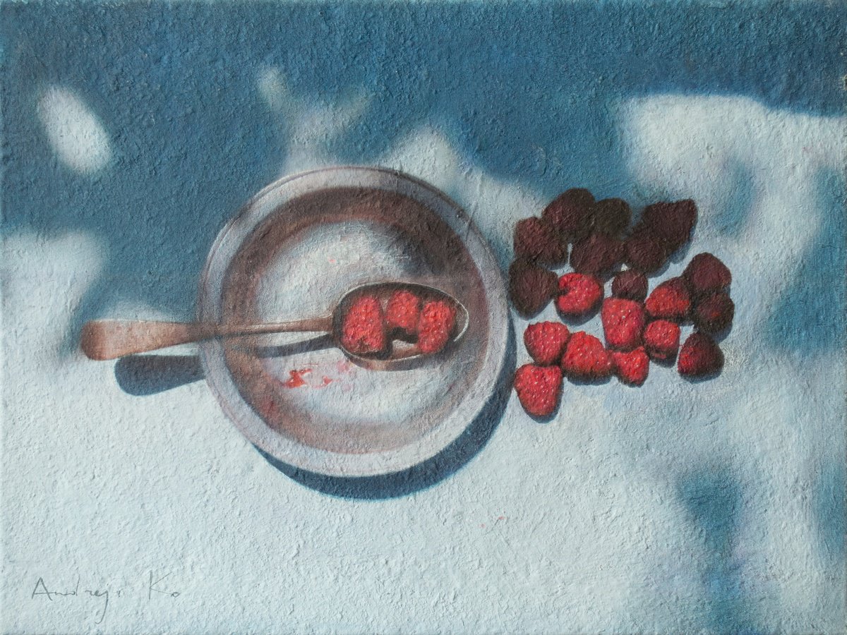 The Morning With Rasberries By Andrejs Ko, 24 X 18, Artwork For Sale On Artfinder