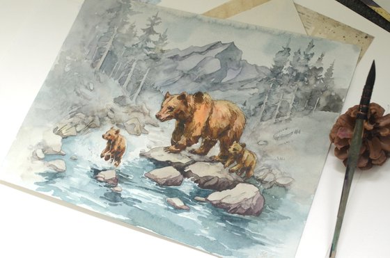 She-bear with cubs