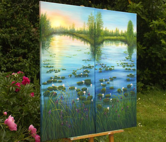 Set of 2 lily pond