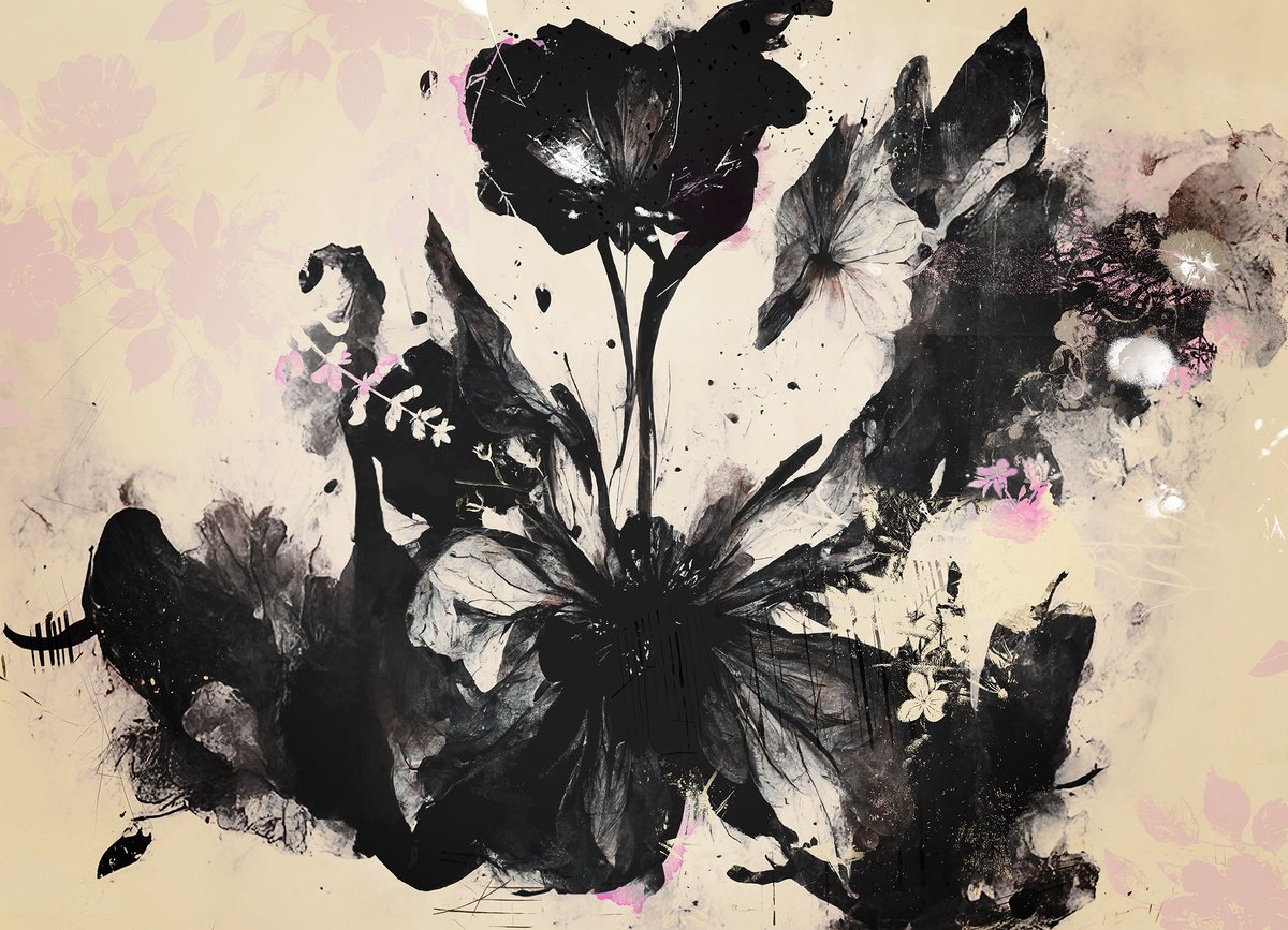 Botanical Painting By Teis Albers, 67 X 47", Echo From The Ground, Original Artwork