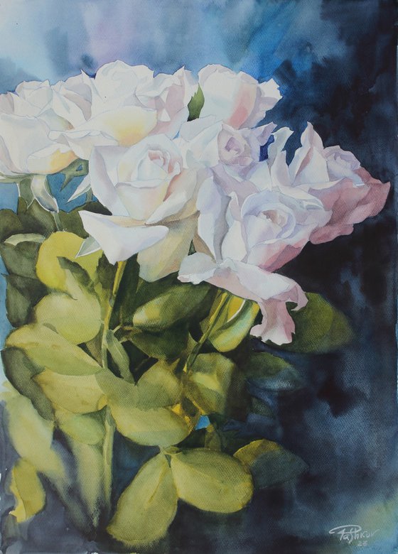 Bouquet of white roses#2