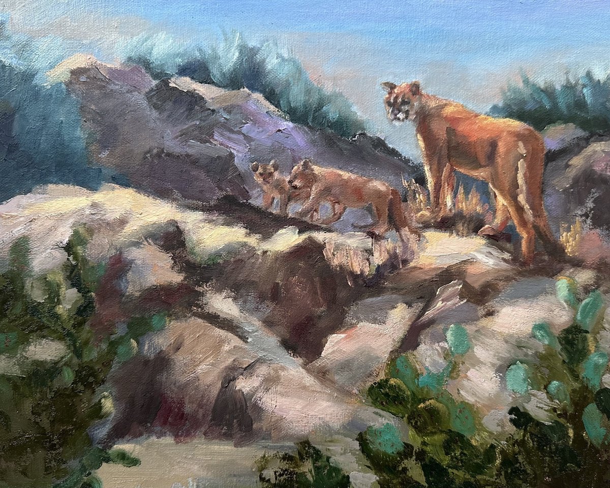 Photorealistic Animal Oil Painting By Grace Diehl, 10 X 8, Pride And Joy, Original Artwork