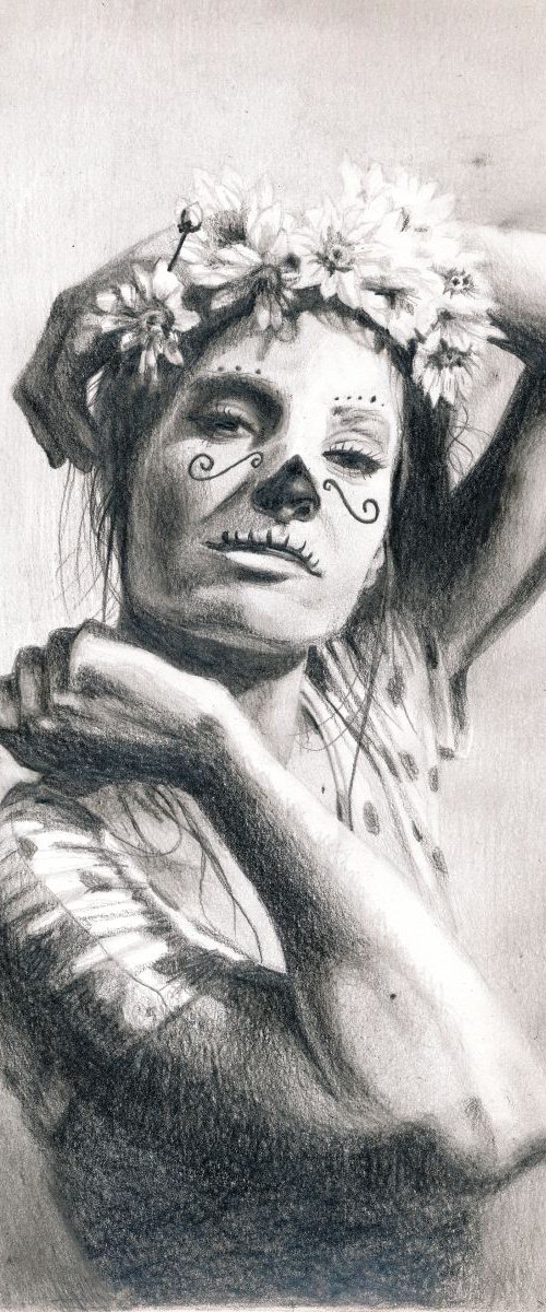 Calavera in Graphite by Jodie Silverman