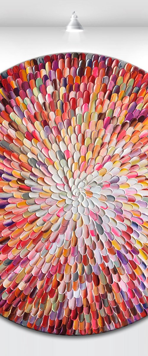 'Orbis bloom' - 36x36” - COMMISSION by Tatiana Georgieva
