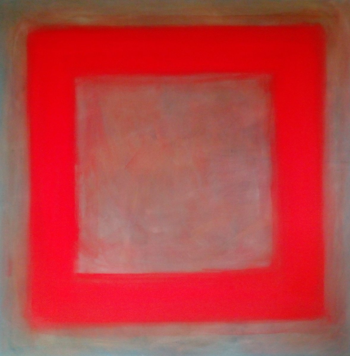 Geometric Abstract Acrylic Painting By Michael Rofka, 39 X 39", Square, Original Artwork