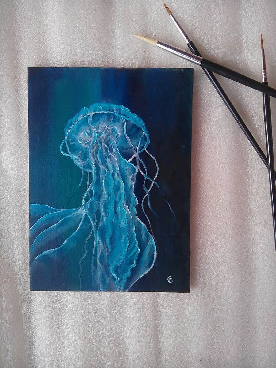 Jellyfish oil sale painting