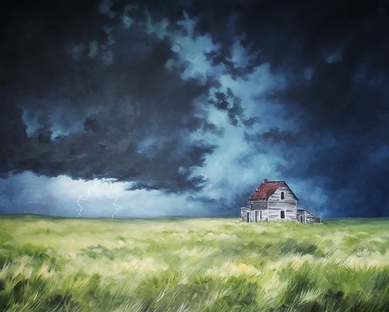 Thunderstorm - Landscape - "Echoes on the Prairie"