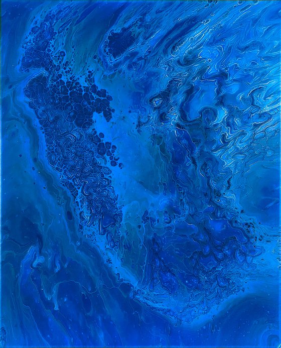 "Infusion" - Original Abstract PMS Fluid Acrylic Painting - 16 x 20 inches