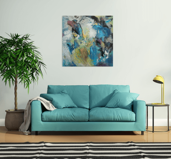 BLUE HOUR | ORIGINAL ABSTRACT ACRYLIC PAINTING ON CANVAS