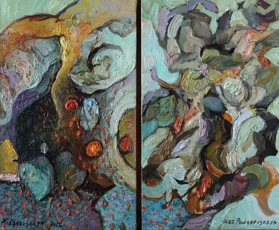 Windy day (diptych)