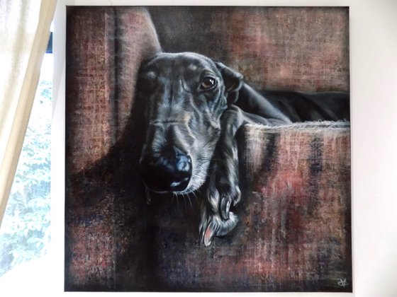 Greyhound painting called 'Home'