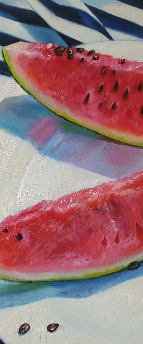 "Sweet couple." still life summer  liGHt original painting  GIFT (2020) by Anna Bessonova (Kotelnik)