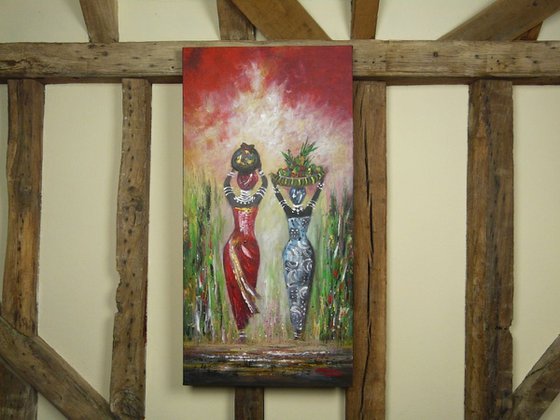 Friends Forever  (African Tribal, Large, 50x100cm)
