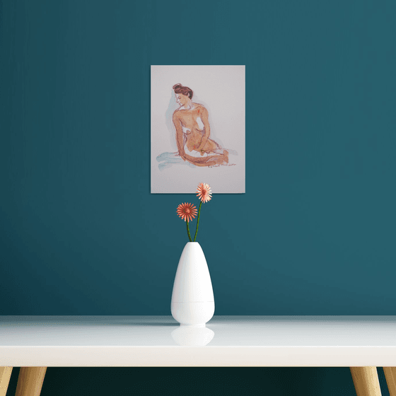 Seated female nude
