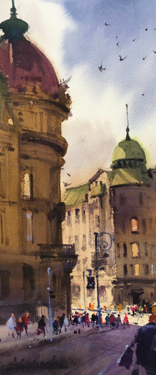 Urban motif in beautiful Ukrainian city Lviv by Andrii Kovalyk