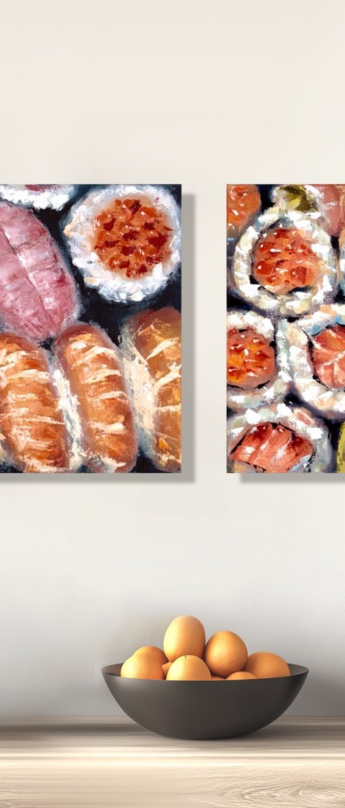 Sushi diptych by Alena Post