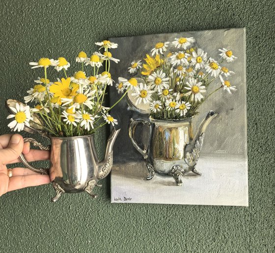 Chamomile wild flowers