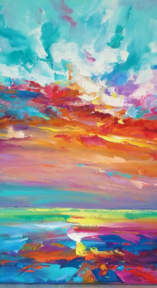 Abstract morning seascape 07 by Andrej  Ostapchuk