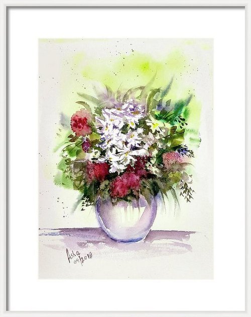 Vase of Wild Summer Flowers by Asha Shenoy