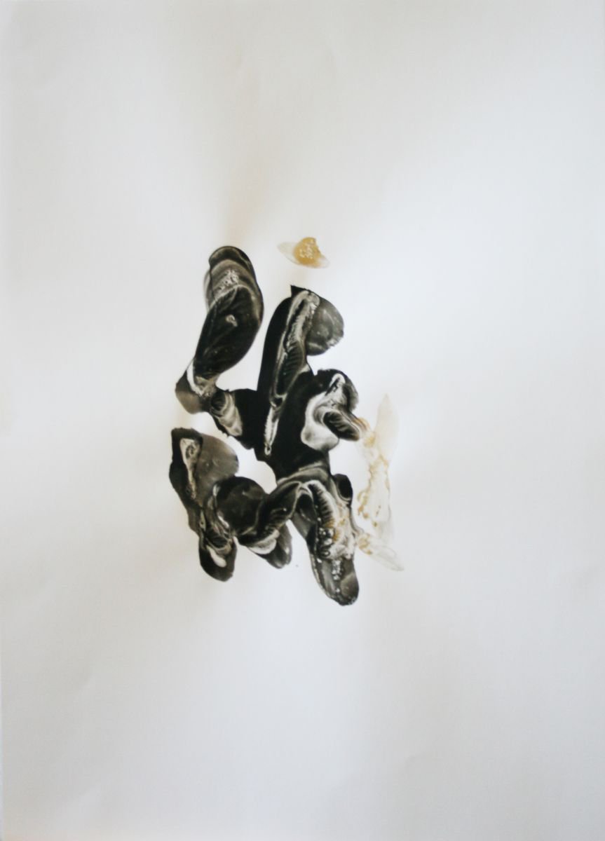 Expressive Abstract Limited Edition Print By Salana Art / Svetlana Samovarova, 8 X 12", Abstraction 1009, Original Artwork