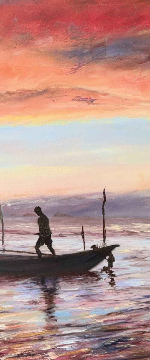 The Fisherman’s Evening by Kristina Sergeeva
