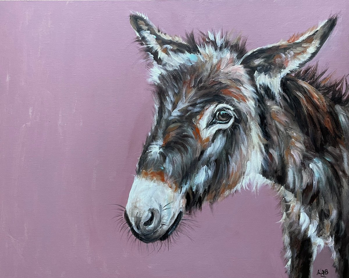 Donkey Delight By Louise Brown, 30 X 24, Artwork For Sale On Artfinder