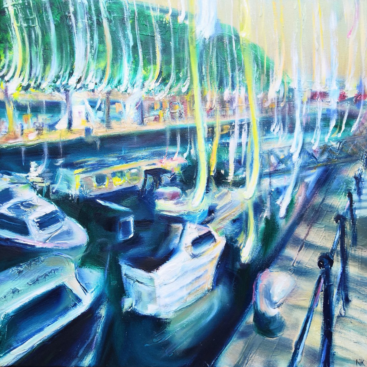Floating Harbour, Bristol By Nick Pike, 20 X 20, Artwork For Sale On Artfinder
