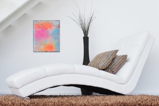 Some Orange on the Wall - Modern abstract Gift Idea