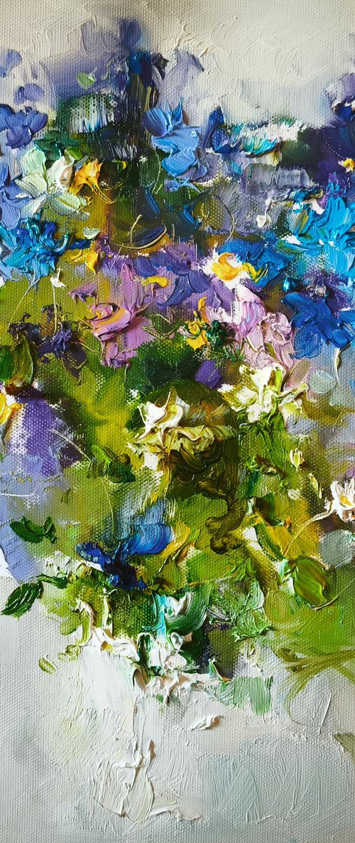 Valentines Floral oil painting by Annet Loginova