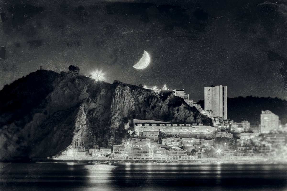 Expressive Cityscapes Photograph By Lionel Le Jeune, 18 X 12", Une Nuit En Espagne, Original Artwork
