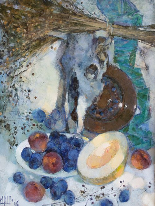 Still life with plums. by Igor (Krapar) Shcherbakov