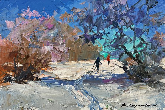 Skiing in the Mountains