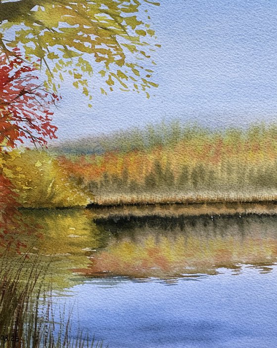 Breath of autumn on the lake