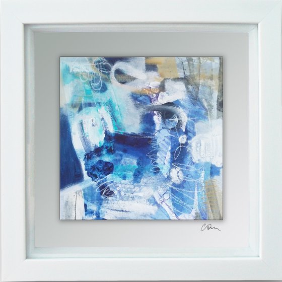 Thinking out loud #7-  Framed ready to hang original abstract