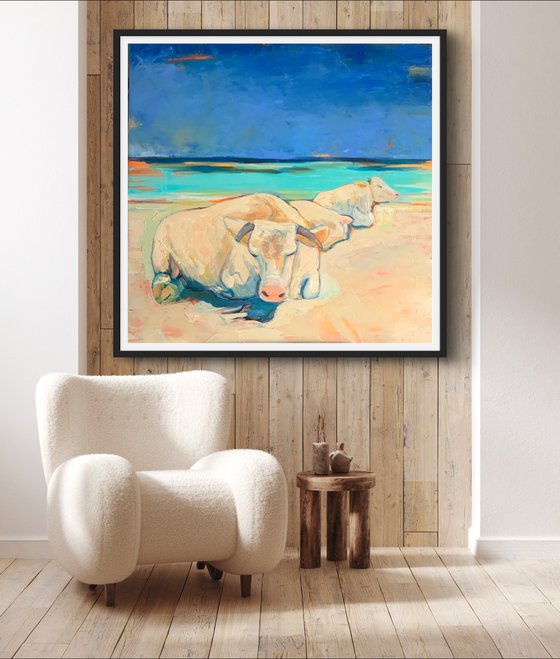 Cows on the beach