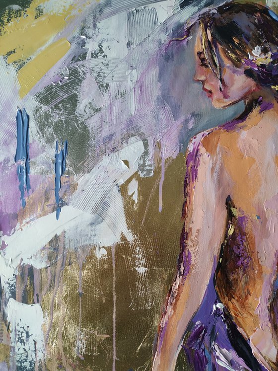 Feel Free -figurative  Painting on canvas