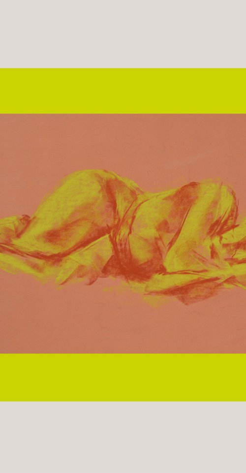 Sleeping Neon II - Male Nude by Kathryn Sassall