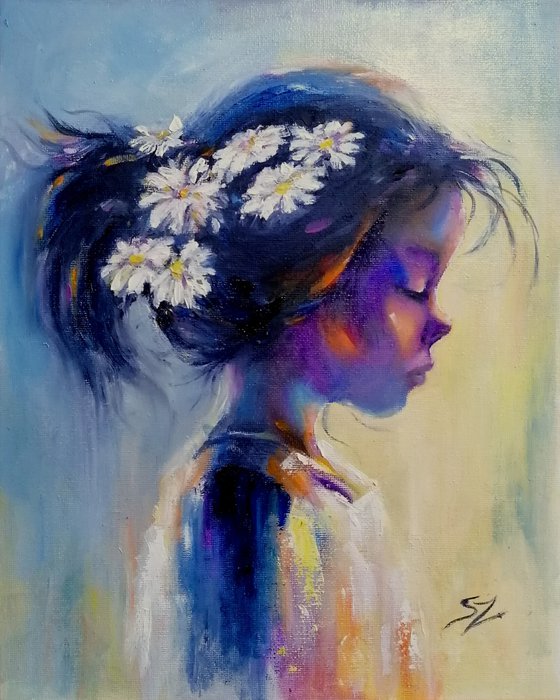 Girl with Daisies