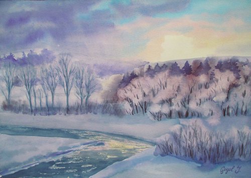 Winter evening by Julia Gogol
