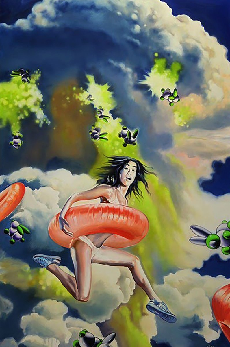 Urban And Pop Oil Painting , Running From A Thunderstorm By Igor Konovalov, 47 X 71, Artwork For Sale On Artfinder