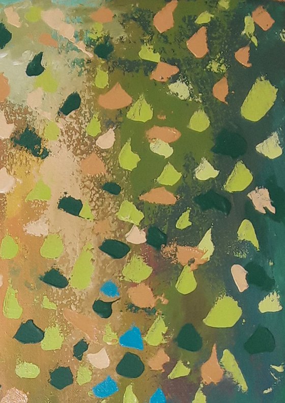 Colorful painting - mother and child,