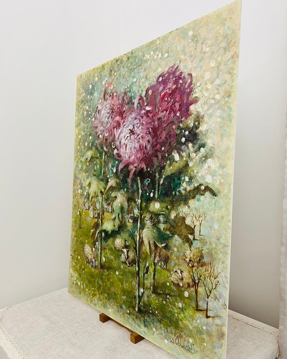 Purple Chrysanthemum flowers